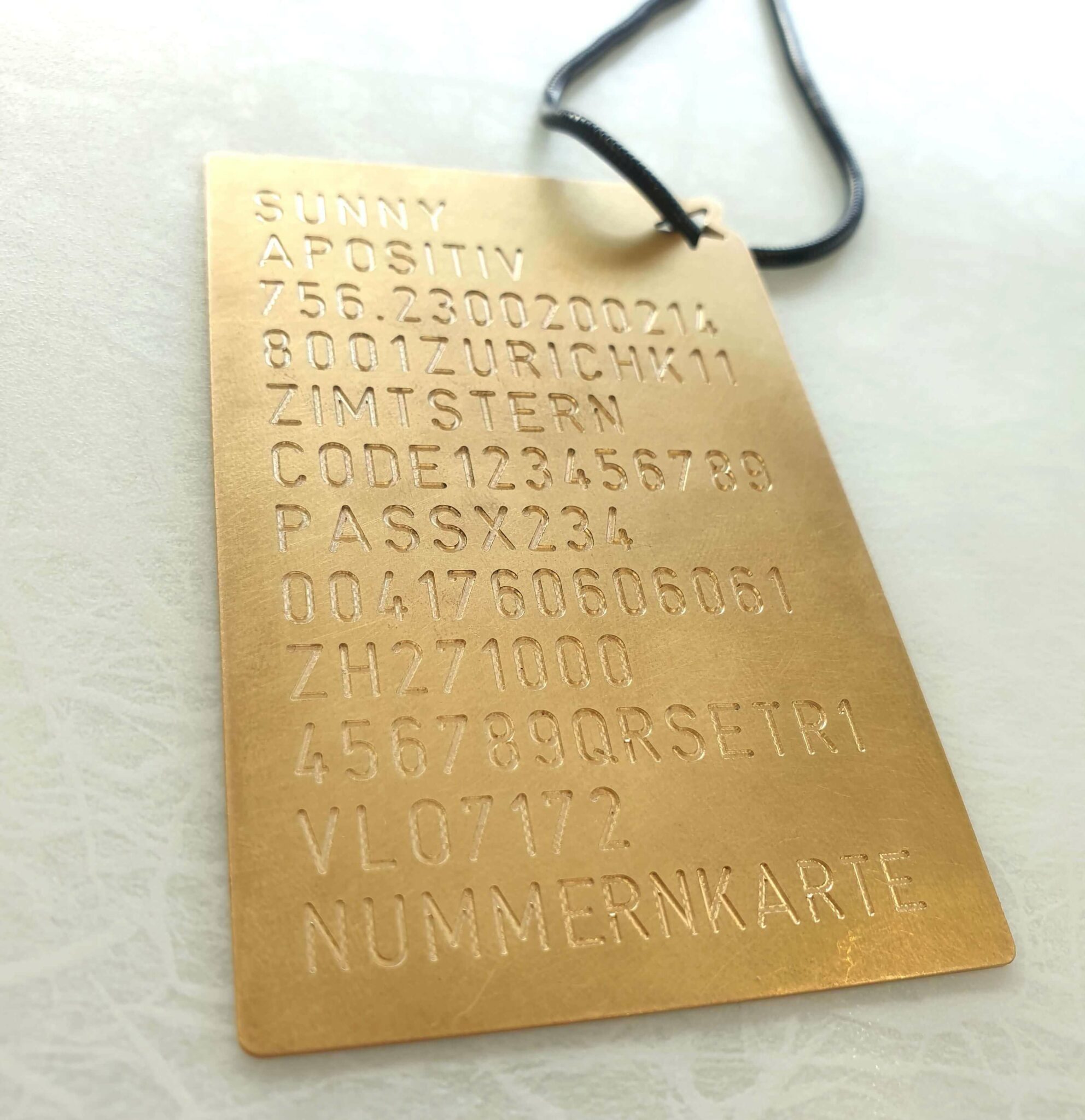 Nummernkarte / Numbercard Z12 - abc engrave GmbH Nummernkarte / Numbercard Z12 - abc engrave GmbH