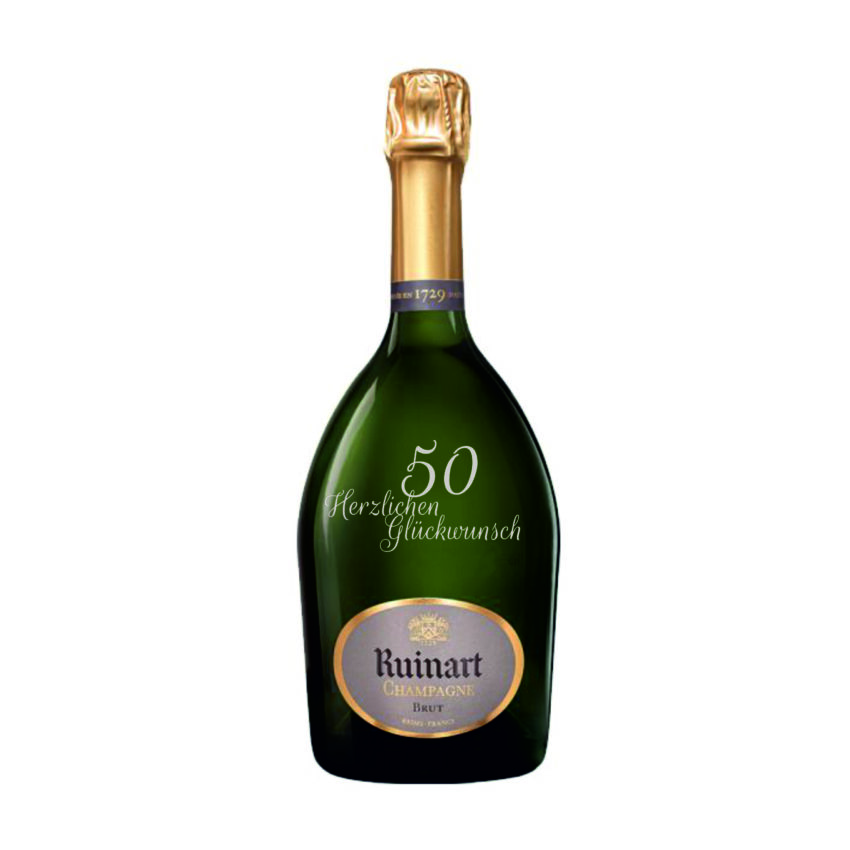 Ruinart Champagner-Flasche mit Gravur bis 25 Zeichen