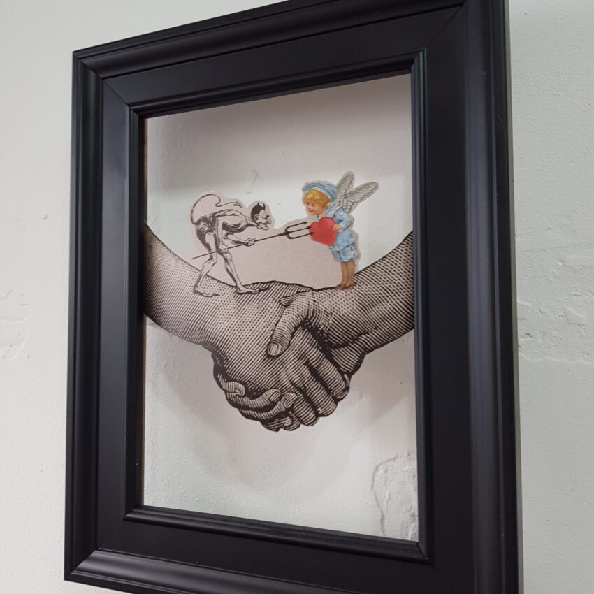 «Versöhnung» Kunstbild 3D Unikat mit Rahmen