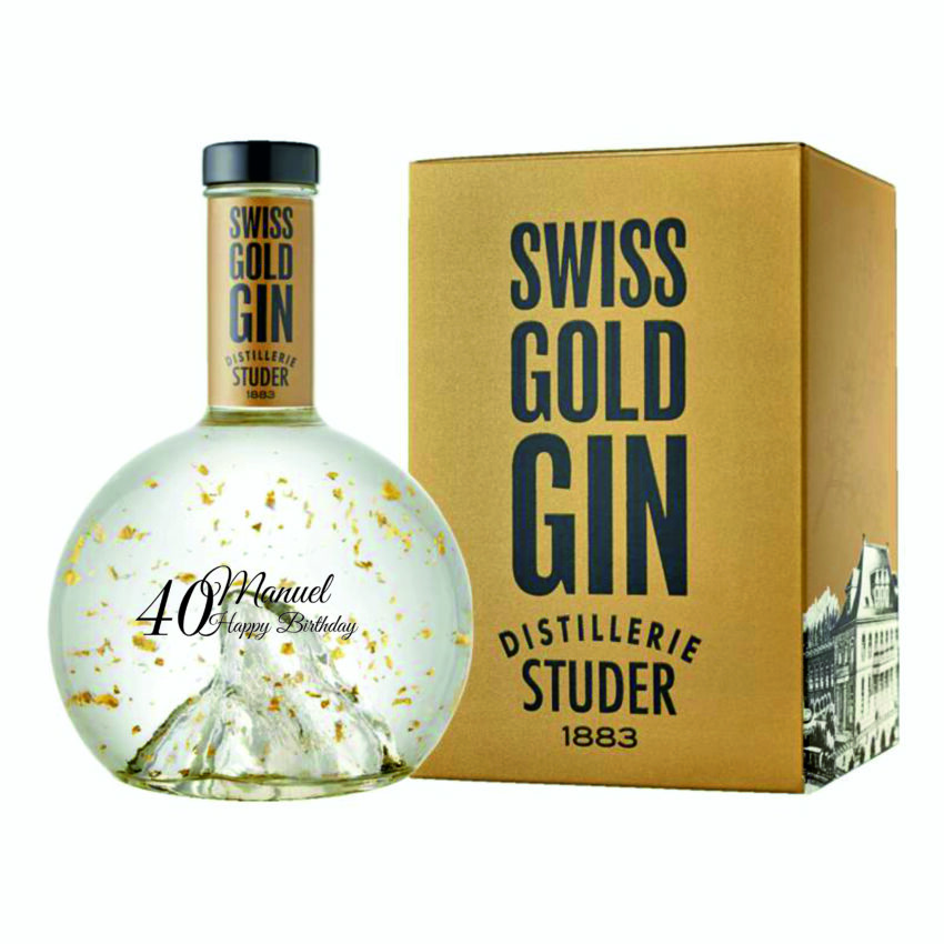 Gin-Flasche mit Gravur bis 25 Zeichen