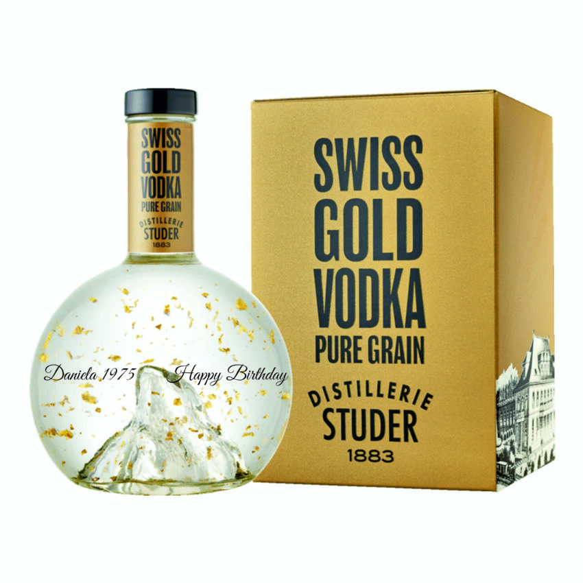 Vodka-Flasche mit Gravur bis 45 Zeichen