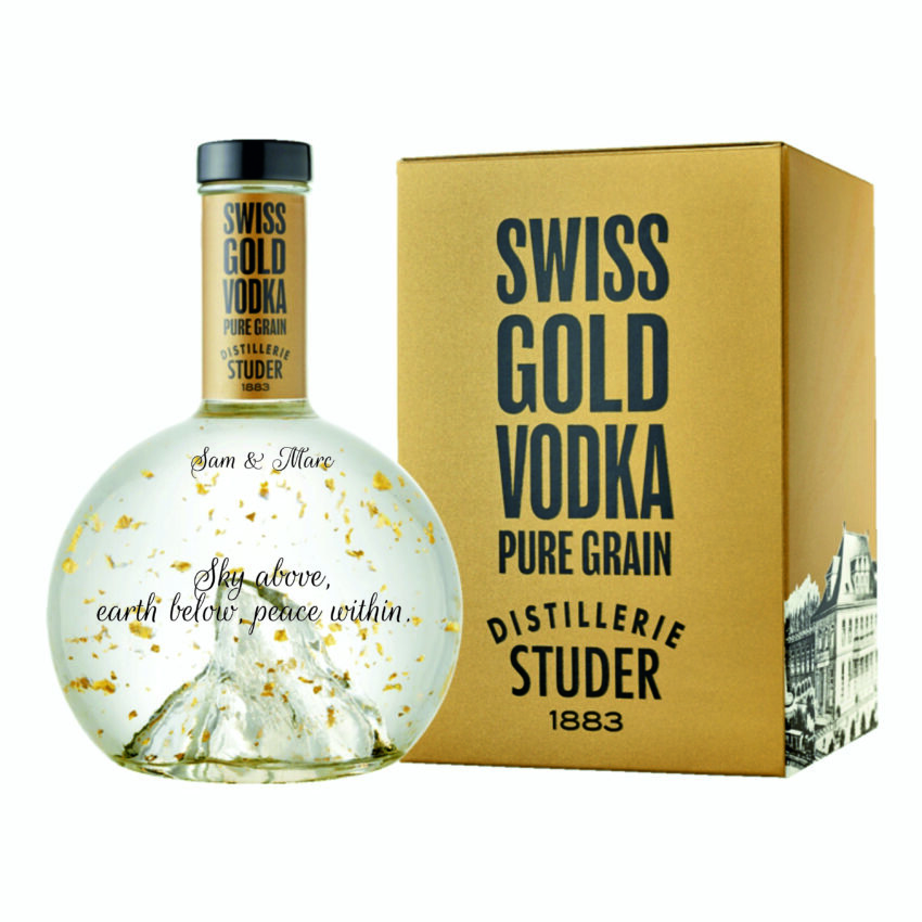 Vodka-Flasche mit Gravur bis 45 Zeichen